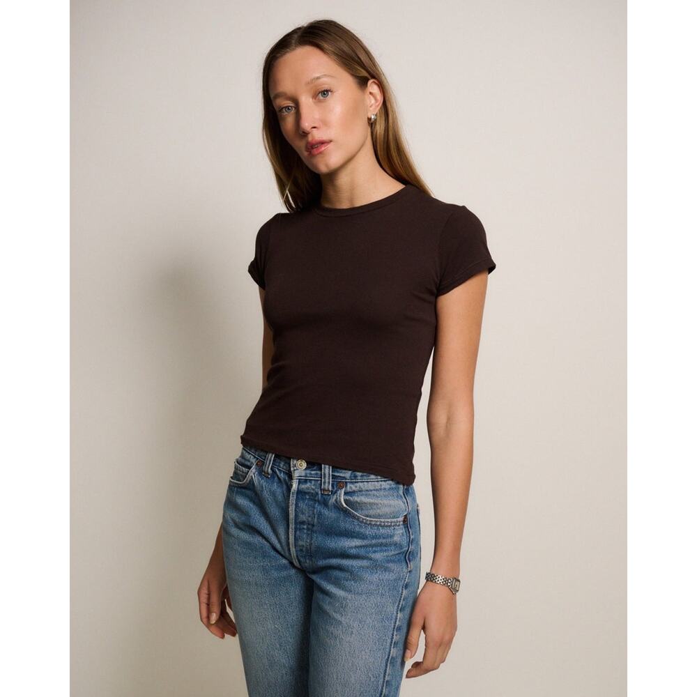 RLT Short Sleeve Soft Baby Tee Brown - M